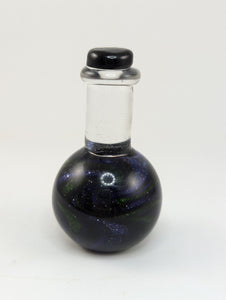 Large Sparkly Black Green and Blue Potion