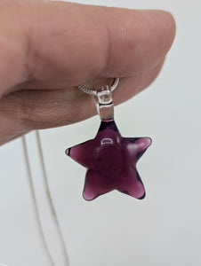 Royal Jelly Purple Star Pendant (Boro)