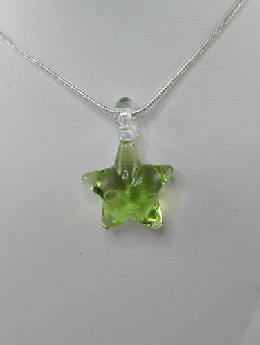 Slime Green Star Pendant (Boro)