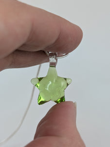 Slime Green Star Pendant (Boro)