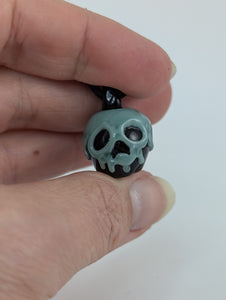 Black and Mint Poison Apple Pendant (Boro)