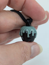 Load image into Gallery viewer, Black and Mint Poison Apple Pendant (Boro)