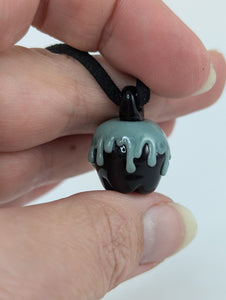 Black and Mint Poison Apple Pendant (Boro)