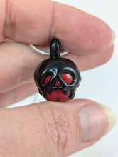 Load image into Gallery viewer, Red and Sparkly Black Poison Apple Pendant (Boro)