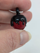 Load image into Gallery viewer, Red and Sparkly Black Poison Apple Pendant (Boro)