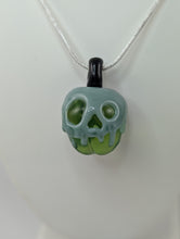 Load image into Gallery viewer, Transparent Green and Mint Poison Apple Pendant (Boro)