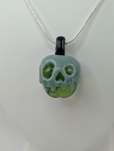 Transparent Green and Mint Poison Apple Pendant (Boro)