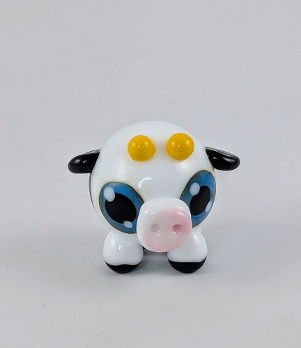 Cynthia Cow Hand Sculpted Glass Figure