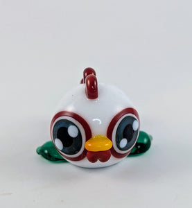 James Rooster Hand Sculpted Glass Figure