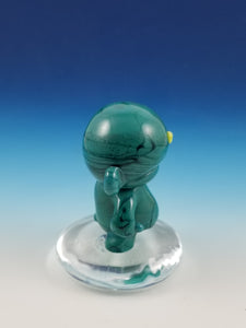 Jade Budda Munny Hand Sculpted Glass Figure