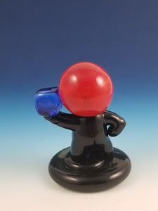 Red Skull Hand Sculpted Glass Figure