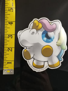 Semi-Transparent Beau Unicorn Sticker
