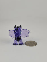 Load image into Gallery viewer, Micro Dragon Pendant in Puple Rain with Disco Sparkle
