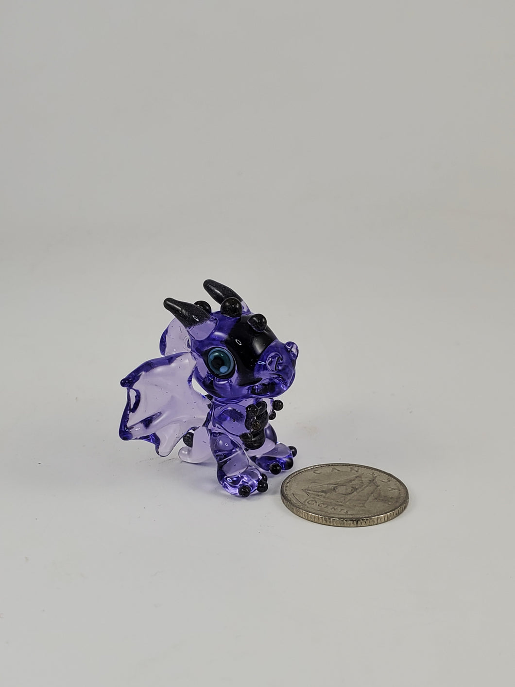 Micro Dragon Pendant in Puple Rain with Disco Sparkle