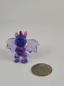 Micro Dragon Pendant in Puple Rain with Telemagenta