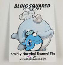 Load image into Gallery viewer, Smirky Narwhal Enamel Pin