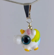 Load image into Gallery viewer, Beau Unicorn Hand Sculpted Glass Pendant