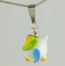 Load image into Gallery viewer, Beau Unicorn Hand Sculpted Glass Pendant
