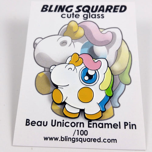 Beau Unicorn Enamel Pin