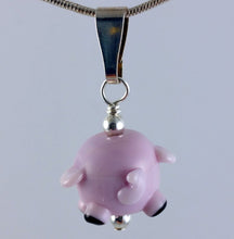 Load image into Gallery viewer, Cecil Pig Hand Sculpted Glass Pendant