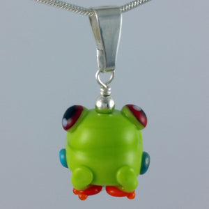 Franklin Tree Frog Hand Sculpted Glass Pendant