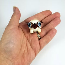 Load image into Gallery viewer, Georgia Pug Hand Sculpted Glass Figure
