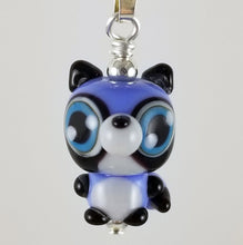 Load image into Gallery viewer, Rebecca Raccoon Hand Sculpted Glass Pendant