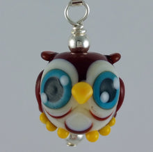 Load image into Gallery viewer, Soren Owl Hand Sculpted Glass Pendant